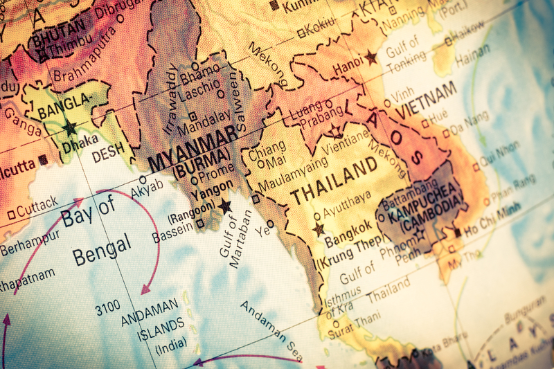Map Myanmar and Burma,