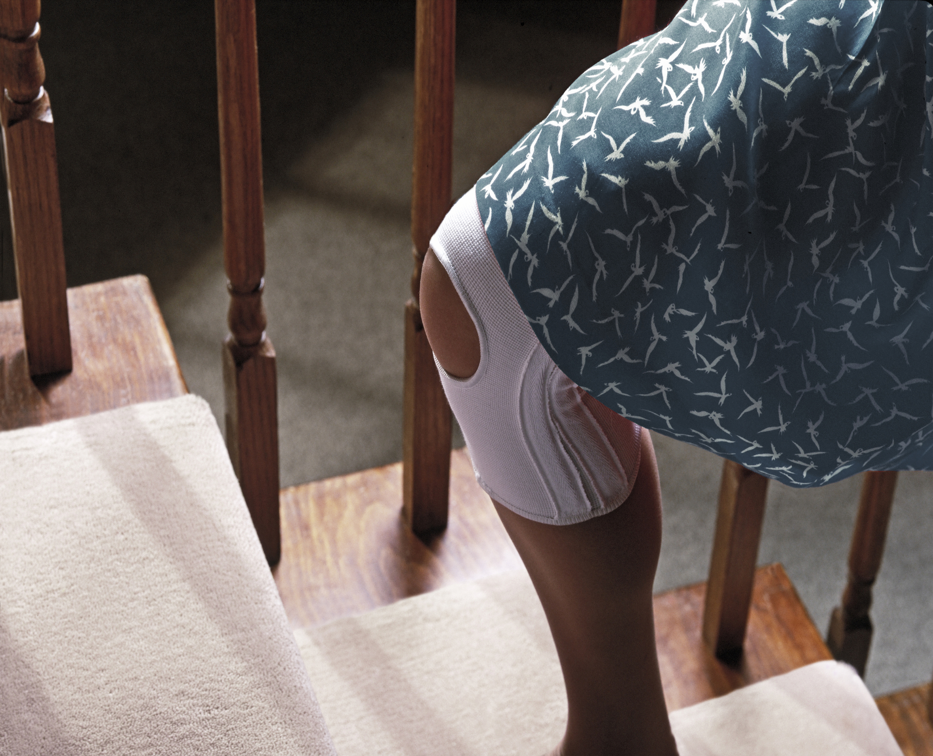 Woman with knee injury