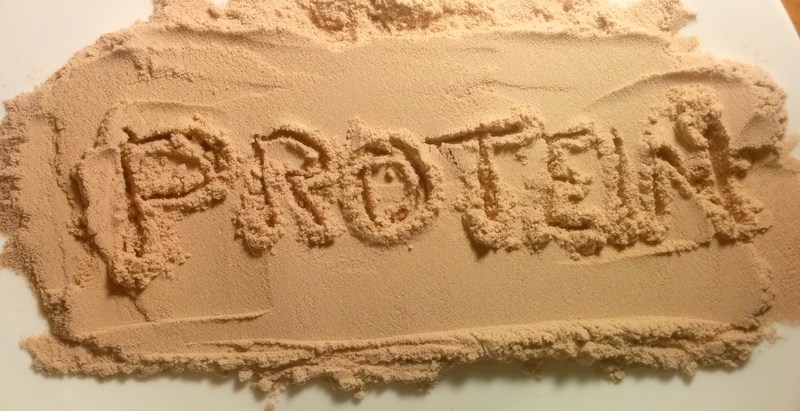 Text on protein powder - protein